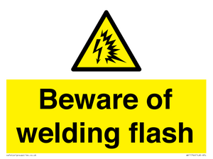 Beware of welding flash